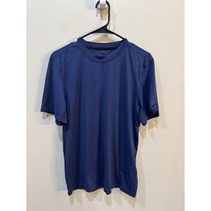 Lululemon Basic Shirt Mens M Blue Short Sleeve Crew Neck Gym‎ Pique Size Medium